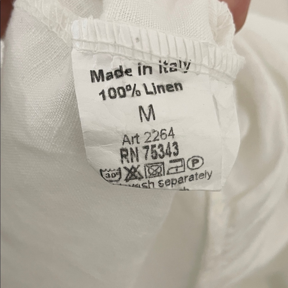 SOLD Terzo Millennio Line Slip Dress Ruffled Hem 100% Linen Made in Italy Size M - Picture 9 of 10